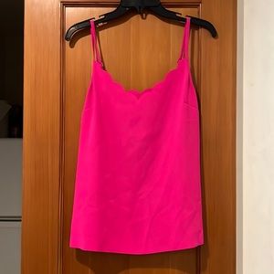 Siina - Ted Baker scalloped cami top! Hot pink! S/M handmade adjustable straps!